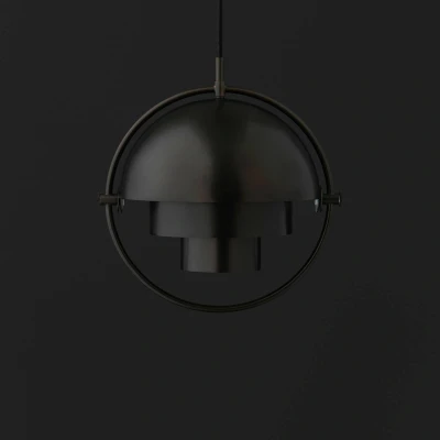 Afbeelding van Gubi hanglamp Lite, Ø 36 cm, zwart/zwart
