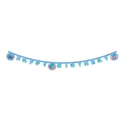 Afbeelding van Vegaoo Stitch slinger Happy Birthday 200 cm