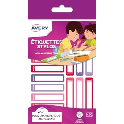 Afbeelding van #Naam etiket mini Avery 30st 30 stuks assorti groen. Famil