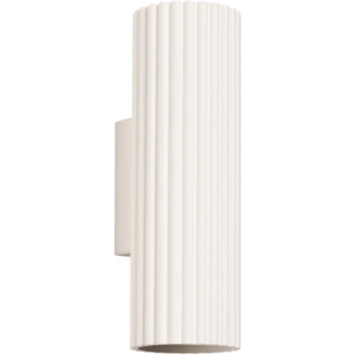 Afbeelding van Carbon wandlamp, beige, hoogte 20 cm, aluminium, 2 lamps.