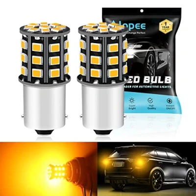 Afbeelding van Alopee 1156 P21W ledlampen, 12 V 24 V, extreem helder, geel BA15S 1141 1073 7506 1003 2835 33 SMD knipperlichten (2 verpakkingen)