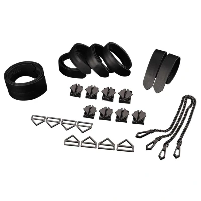 Afbeelding van LOCKINK 8 Bondage Riemen Restrain Set zwart