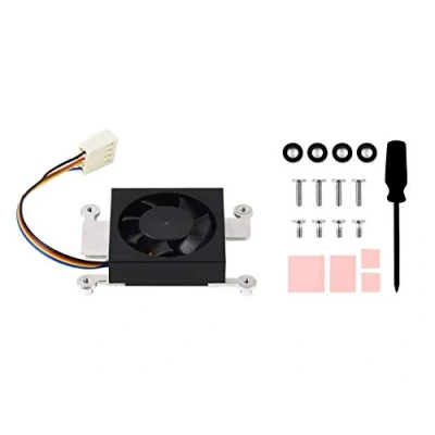 Afbeelding van Koelventilator voor Raspberry Pi Compute Module 4 CM4 CPU koeler met thermostrepen, geringe geluidsontwikkeling, snelle warmteafvoer