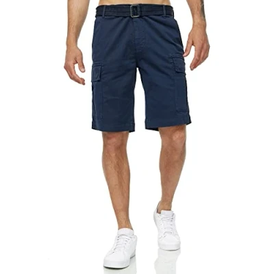 Afbeelding van Tazzio Cargoshorts voor heren, met afneembare riem, A200, Navy Blauw