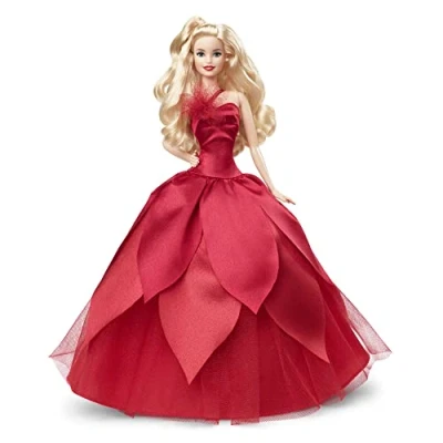 Afbeelding van Barbie Feestelijke Pop Blond Golvend Haar