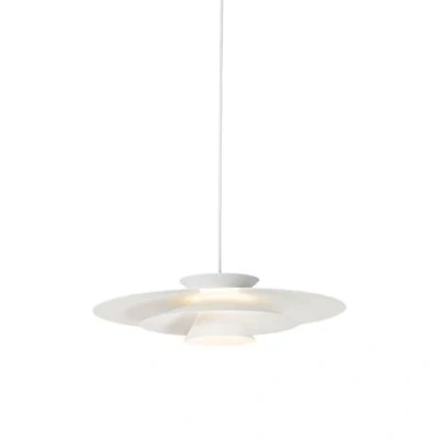 Afbeelding van QAZQA pauline Design Dimbare LED Hanglamp met Dimmer 1 lichts Ø 50 cm Wit Woonkamer Slaapkamer Keuken