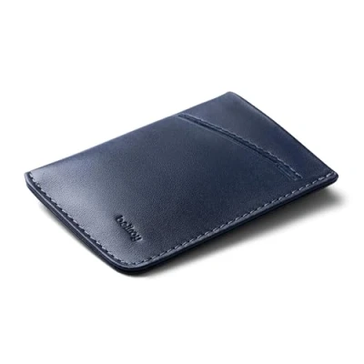 Afbeelding van Bellroy Kaarthoes (minimalistische premium lederen kaarthouder of portemonnee, voor 2 tot 8 bankkaarten visitekaartjes en gevouwen bankbiljetten), Marine., (tweede editie)