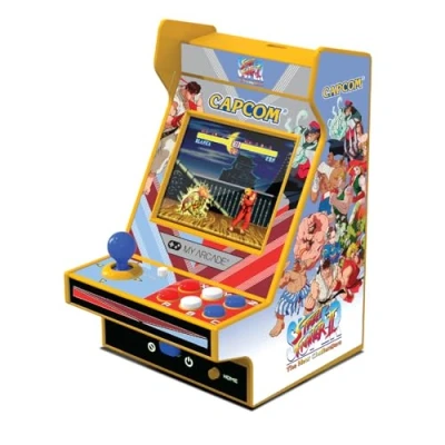 Image de Console rétrogaming Just For Games Nano Player PRO Super Street Fighter II Blanc et Orange