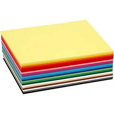 Afbeelding van Gekleurd karton, A6 105x148 mm, 180 gr, diverse kleuren, 120div vellen
