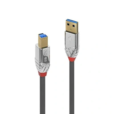 Image de Lindy CROMO Câble USB Type A (M) pour B 3.1 50 cm rond gris