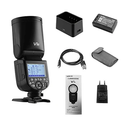 Afbeelding van Godox V1S Flash Speedlite Professional Speedlight ronde kop draadloos 2,4G voor Sony a7RII a7R a58 a99 ILCE6000L a7RIII a7R3 a9 a77II a77 a350 studio fotografie/portret/bruiloft