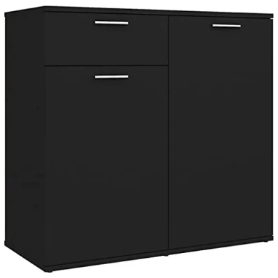 Afbeelding van vidaXL dressoir, zwart, 80 x 36 75 cm, spaanplaat