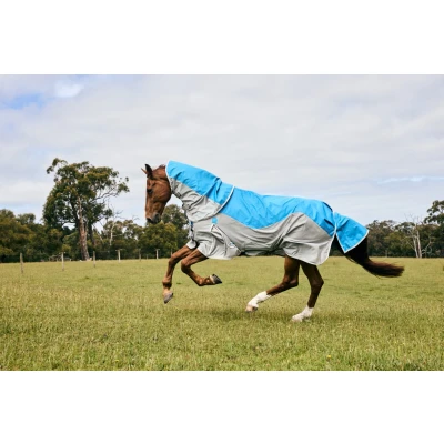 Image de Weatherbeeta Couverture Anti Mouches Dual Shield Detach A Neck Bleu/GrisVendu par Agradi