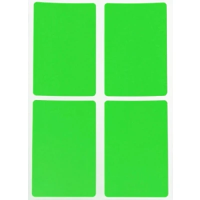 Afbeelding van Royal Green Zelfklevende etiketten, rechthoekig, neongroen ca. 7,5 cm x 5 (75 mm 50 mm) 15 vellen 60 stuks