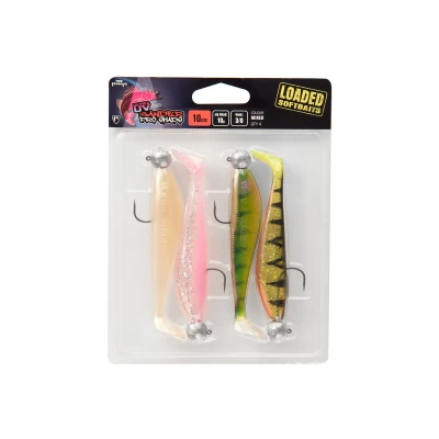 Image de Fox Rage Zander Pro Loaded Uv Mixed Colour Packs X4 Colours 12gr 4/0 12cm Shad