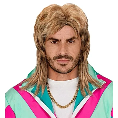 Afbeelding van Widmann Aso &amp; Biker New Kids Kostuum 80s Pruik Freddy Blond Carnavalskleding Verkleedkleding