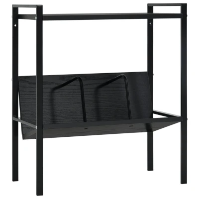 Afbeelding van Boekenkast met 2 schappen 52x28x59 cm spaanplaat zwart