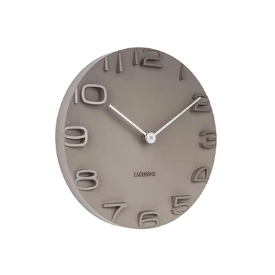 Image de Karlsson Horloge moderne avec aiguilles chromées On the Edge gris
