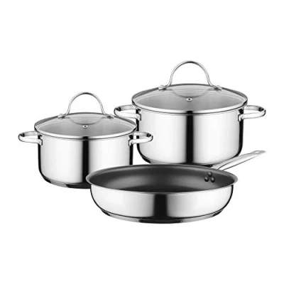 Afbeelding van Siemens HZ9SE030 Pannenset 3 delig RVS
