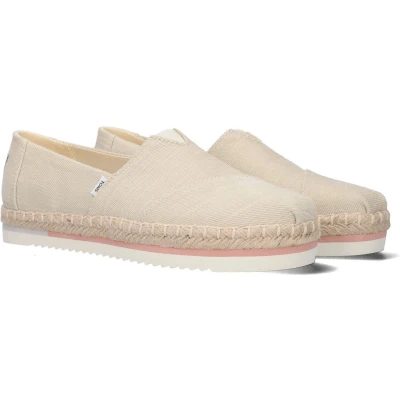 Afbeelding van Toms Alpargata Platform Rope Espadrilles Dames Beige Maat 43,5