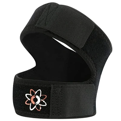 Afbeelding van Ionocore® Kniebrace van neopreen met twee verstelbare banden, patella kniebandage voor vrouwen en mannen, kniesteun joggen, fitness, sport, tegen gewrichtspijn