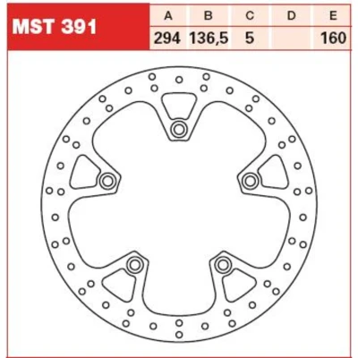 Afbeelding van TRW MST391 Remschijf 294 5
