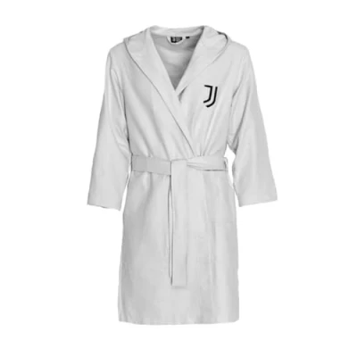 Afbeelding van Juventus FC Microvezel badjas, effen, wit, ruimtebesparend, maat XL, officieel product