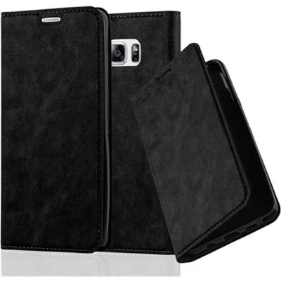 Afbeelding van Cadorabo Hoesje geschikt voor Samsung Galaxy NOTE 5 in ZWARTE NACHT Beschermhoes met magnetische sluiting, standfunctie en kaartvakje Book Case Cover Etui