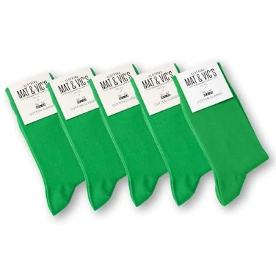 Afbeelding van Mat &amp; Vic&#039;s Herensokken, set van 5 of 10 paar, katoen, klassiek, comfortabel en ademend