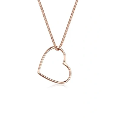 Afbeelding van Elli Heart CUT OUT Ketting roségoldcoloured, Dames, Maat: 45, Roségold coloured