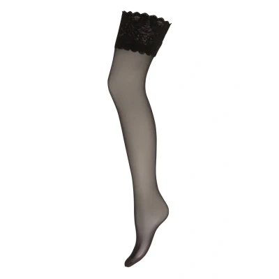 Afbeelding van Wolford dames Satin Touch stay ups in 20 denier de kleur Black 7005, maat: S