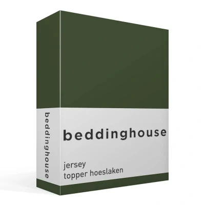 Afbeelding van Beddinghouse Jersey Topper Hoeslaken Donkergroen 70/80/90 x 200/210 cm