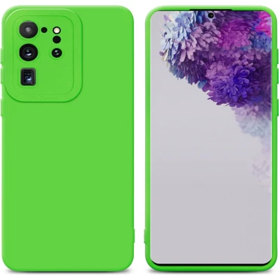 Afbeelding van Cadorabo Hoesje geschikt voor Samsung Galaxy S20 ULTRA in Fluid GROEN Beschermhoes gemaakt van flexibel TPU silicone Cover Case