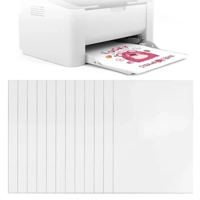 Afbeelding van 12 vellen zelfklevend papier, zelfklevend, A4 printer, transparante vellen, voor inkjet en laserprinter (21 x 29,7 cm)