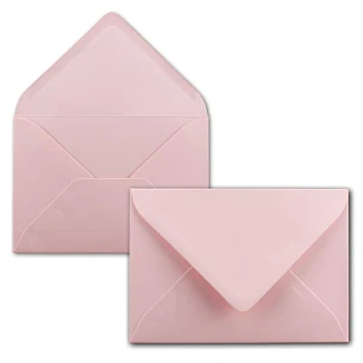 Afbeelding van FarbenFroh by Gustav Neuser 75 stuks mini enveloppen nat lijmen wenskaarten, hangers en geldgeschenken, 5,2 x 7,6 cm, roze