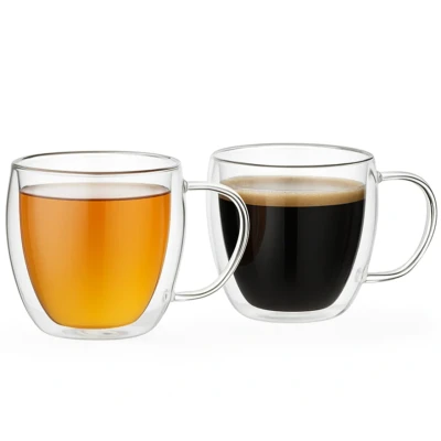 Afbeelding van Cookinglife Dubbelwandige Koffie / theeglazen met oor 280 ml 2 stuks