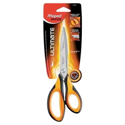 Image de Ciseaux ergonomiques Maped Ultimate 21 cm asymétriques Garantie à vie Orange