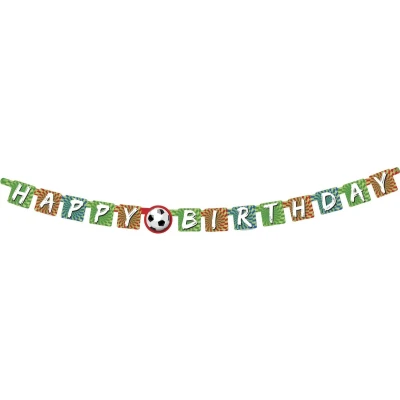 Afbeelding van Letterslinger Happy Birthday Voetbal Goal per stuk