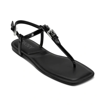 Afbeelding van DKNY Datto Teensandalen, Dames, Maat: 38, Black Hoogwaardig imitatieleer