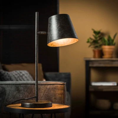 Afbeelding van Hoyz Tafellamp Industrieel 1 Lamp Verstelbare Metalen Kap
