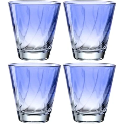 Afbeelding van Leonardo Drinkglas 215ml blue TWIST set/4
