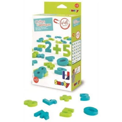 Afbeelding van 48 magneetcijfers voor bord of kantoor 2 kleuren blauw en groen wiskundige borden inbegrepen