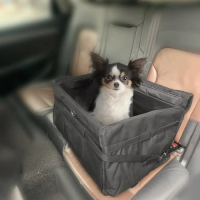 Afbeelding van Duvoplus Autostoel Voor Hond Isofix Transportbox Zwart 45x39x30cm