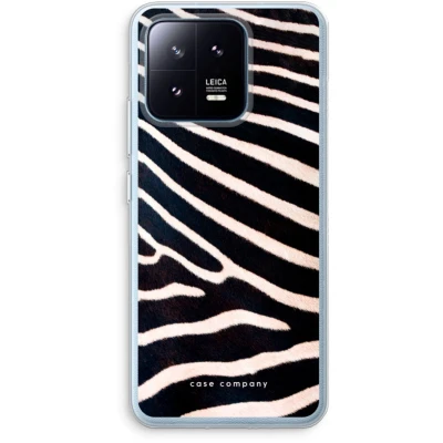 Afbeelding van Case Company® hoesje geschikt voor Xiaomi 13 Pro Zebra Soft Cover Telefoonhoesje Bescherming aan alle Kanten en Schermrand