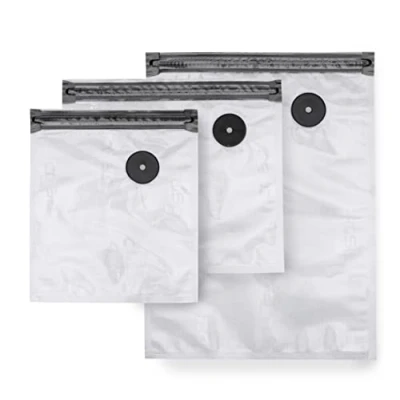 Afbeelding van CASO Vacu ZIP Bags 20 stuks kunststof zakken in 3 verschillende maten, bijzonder robuust en scheurvast (150 μm), herbruikbaar, SousVide, met 2 Locker 4 vellen