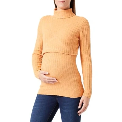 Afbeelding van MAMA.LICIOUS Mlsuniva June L/S gebreide trui voor dames, Gouden oker/detail: mix