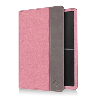 Afbeelding van Fintie Hoes voor Autopapier Voertuig bewijs, Ultraslank Licht Premium Kunstleer Voertuigbewijs Etui Creditcardhouder Het Kentekenbewijs Identiteitskaart en Kaarten, Pink/Brown