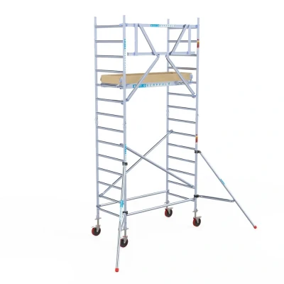 Afbeelding van Euroscaffold Rolsteiger Budget Schoren L190xB90 5.20m werkhoogte Houten platformen