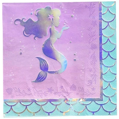 Afbeelding van Servet Mermaid Shine 33x33cm 16 stuks