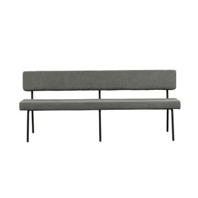 Afbeelding van Bronx71® Scandinavische eetkamerbank Espen groen gerecyclede stof 190 cm
